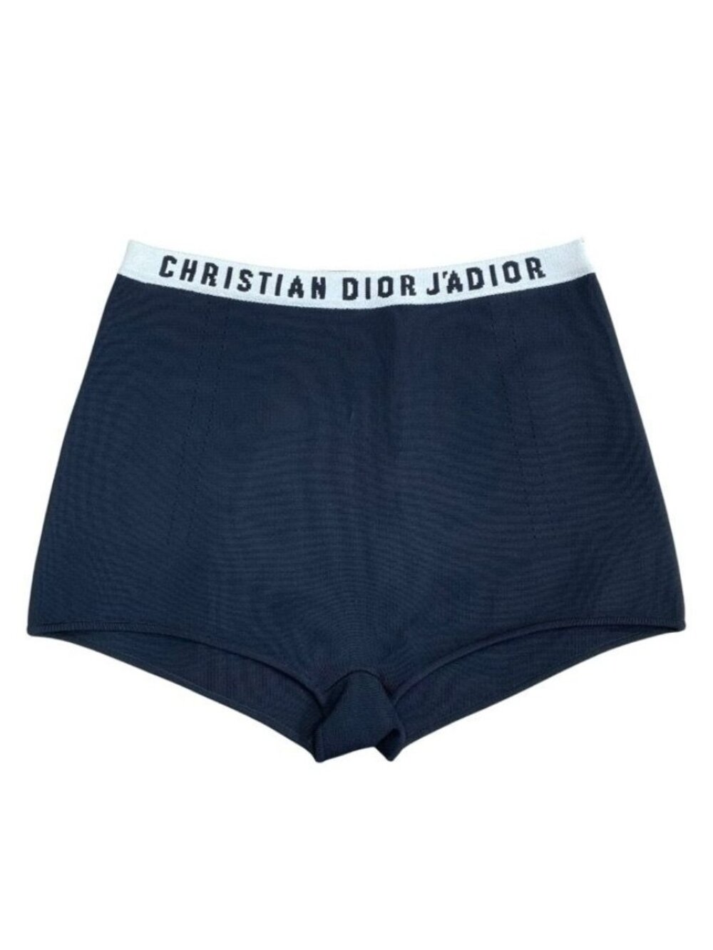Dior J'adior Logo Band High Waist Shorts Rayon Nylon Black